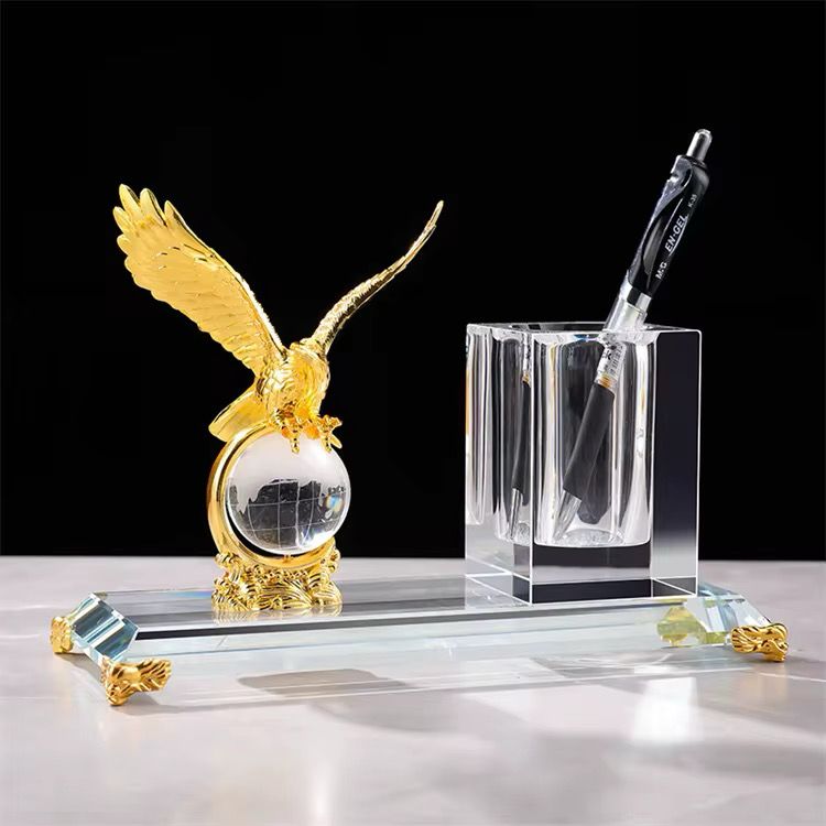 Office pen holder. Luxurious Crystal Glass Design