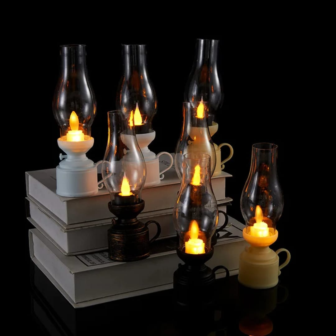 Vintage LED Kerosene Style Table Lamp