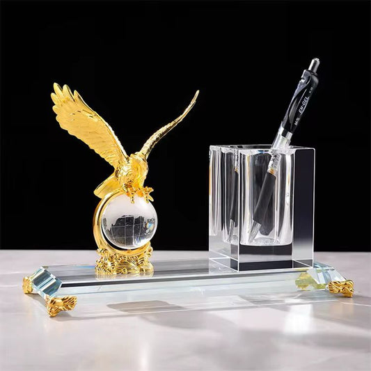 Office pen holder. Luxurious Crystal Glass Design