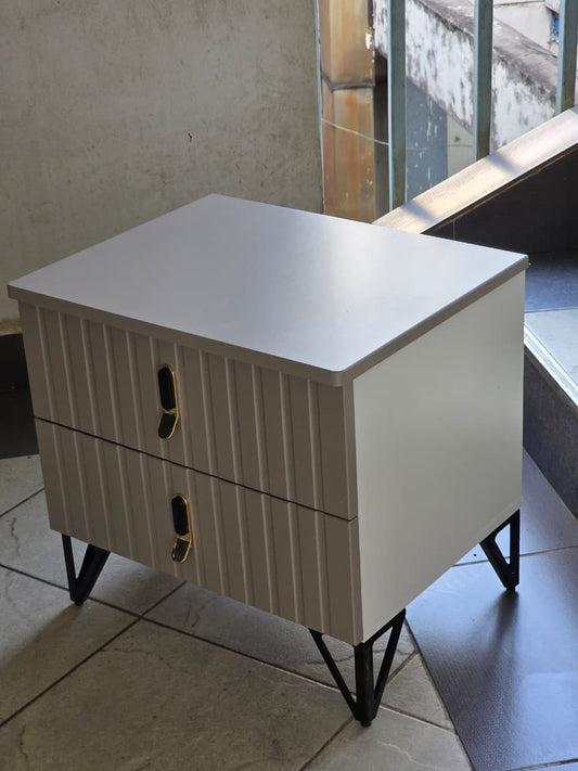 Nordic Bedroom minimalist night table with drawers