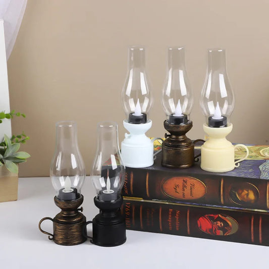 Vintage LED Kerosene Style Table Lamp