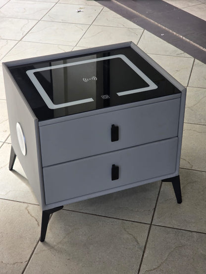 Smart bedside table cabinet with wireless charging Bluetooth
